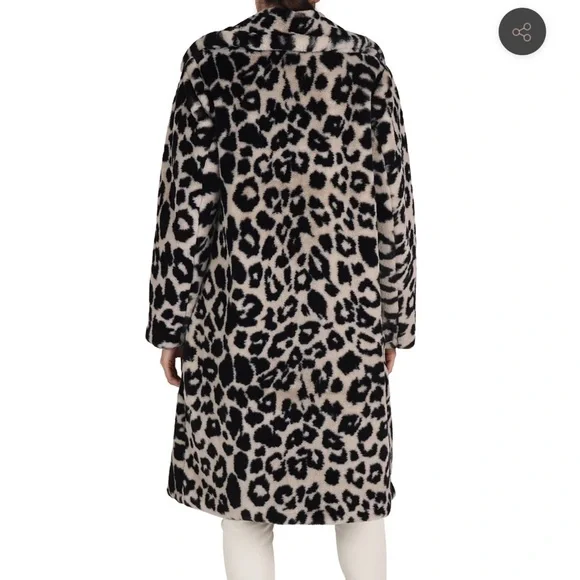 Faux Fur Coat animal print - Picture 3 of 8